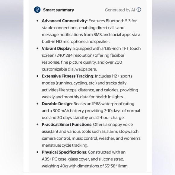 Smart Watch Pink New In Box - Picture 12 of 13